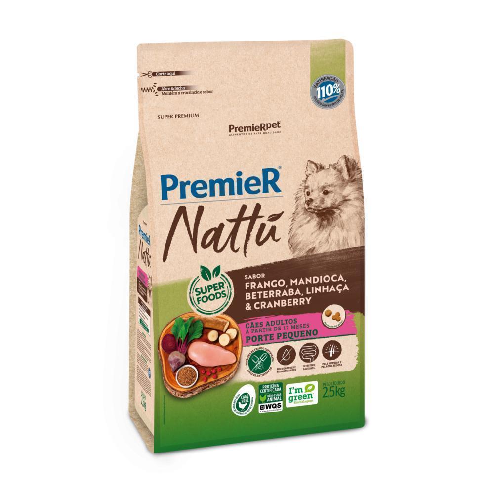 Nattu Core Cães Adultos Porte Pequeno Frango, Mandioca, Beterraba, Linhaça e Cranberry