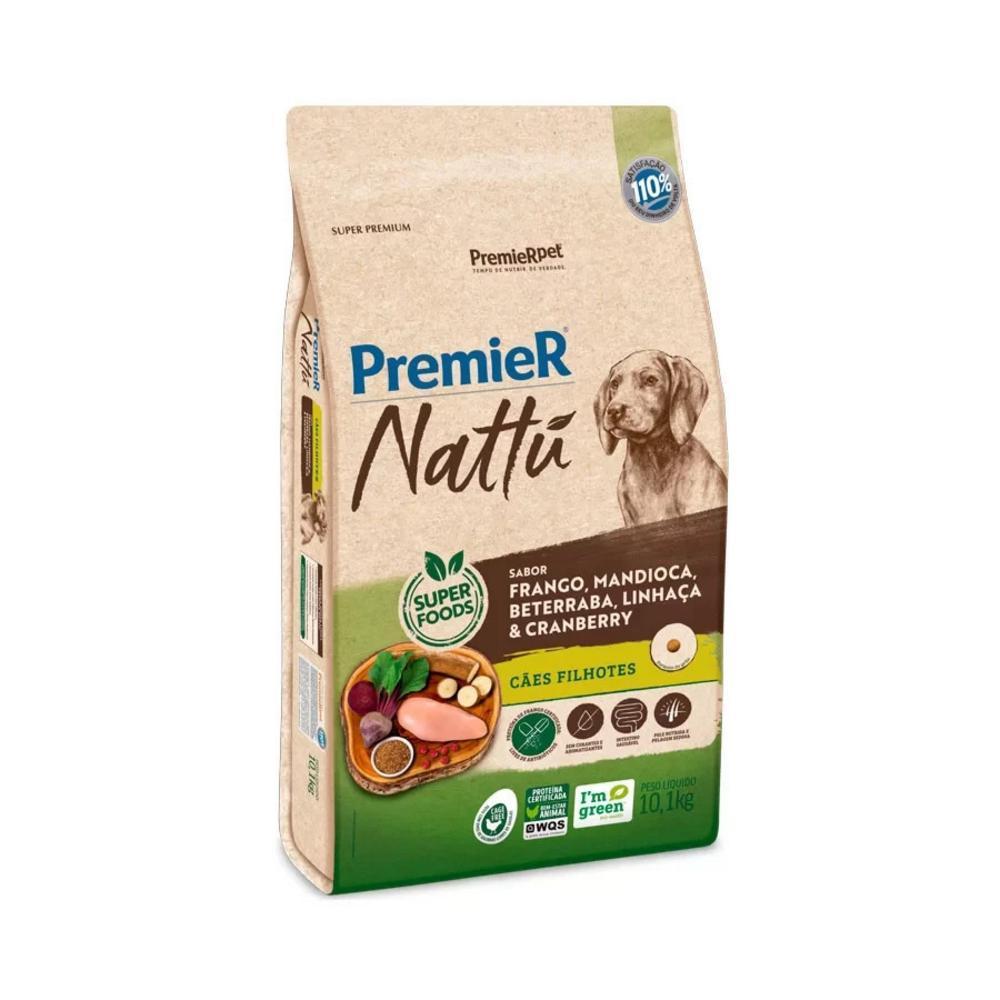 Nattu Core Cães Filhotes Frango, Mandioca, Beterraba, Linhaça e Cranberry