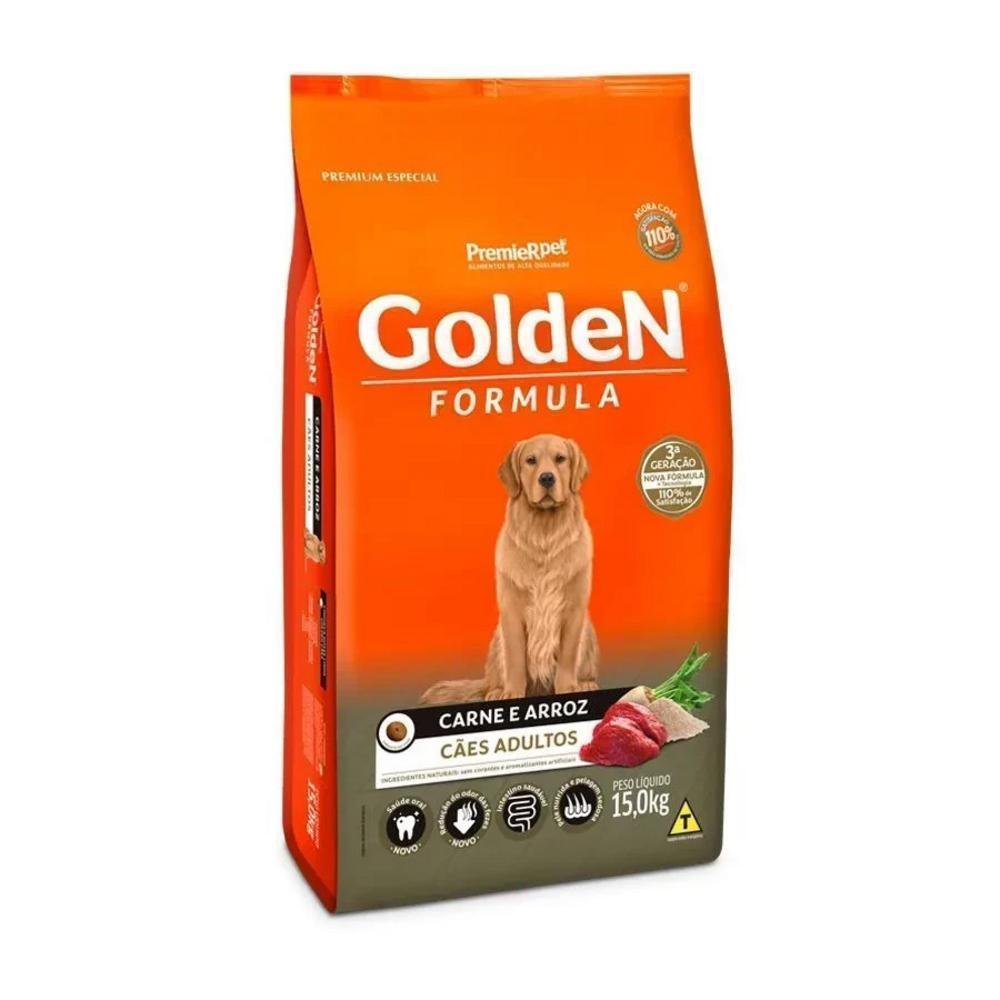 GoldeN Formula Cães Adultos Porte Grande Carne e Arroz