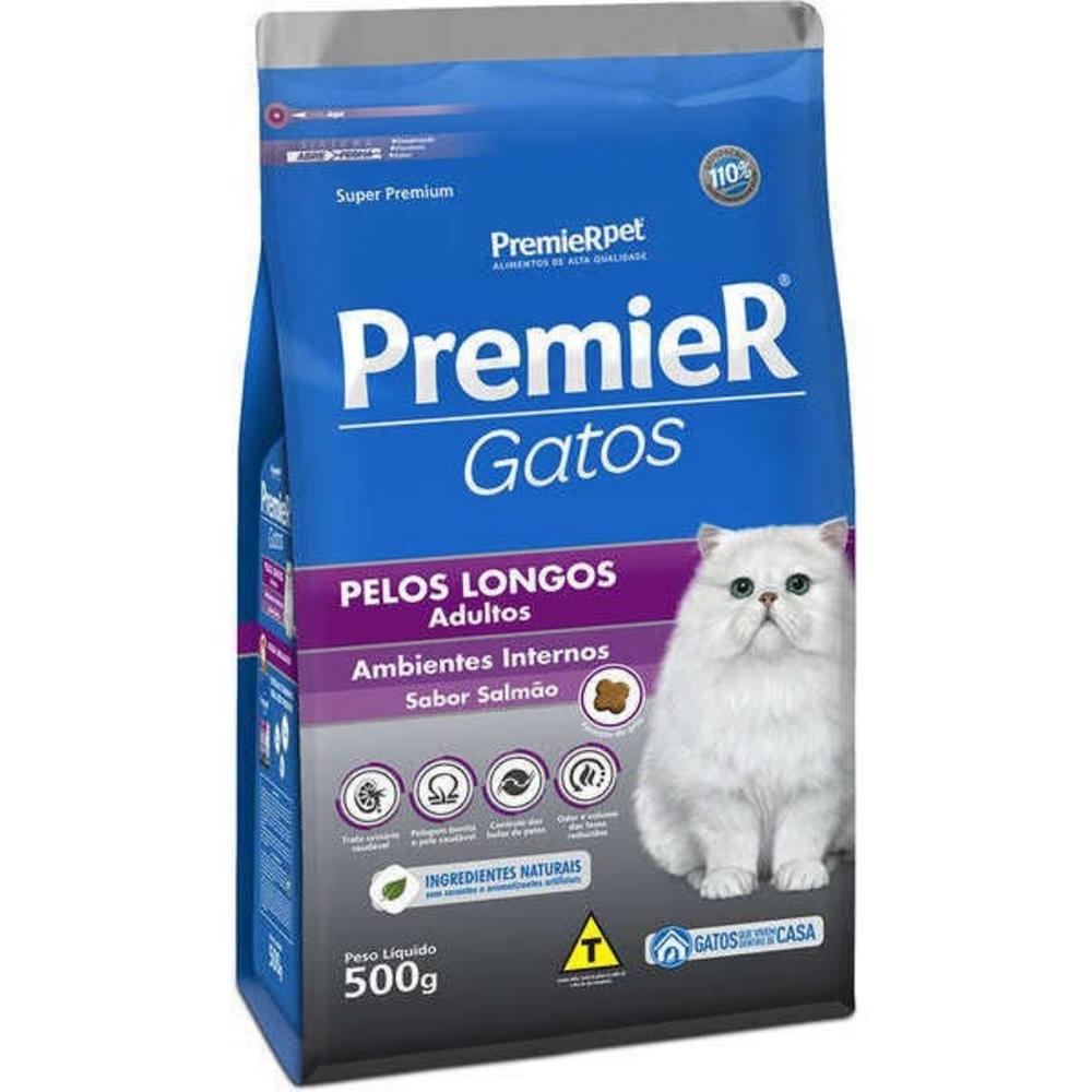 PremieR Gatos Adultos Pelos Longos Salmão
