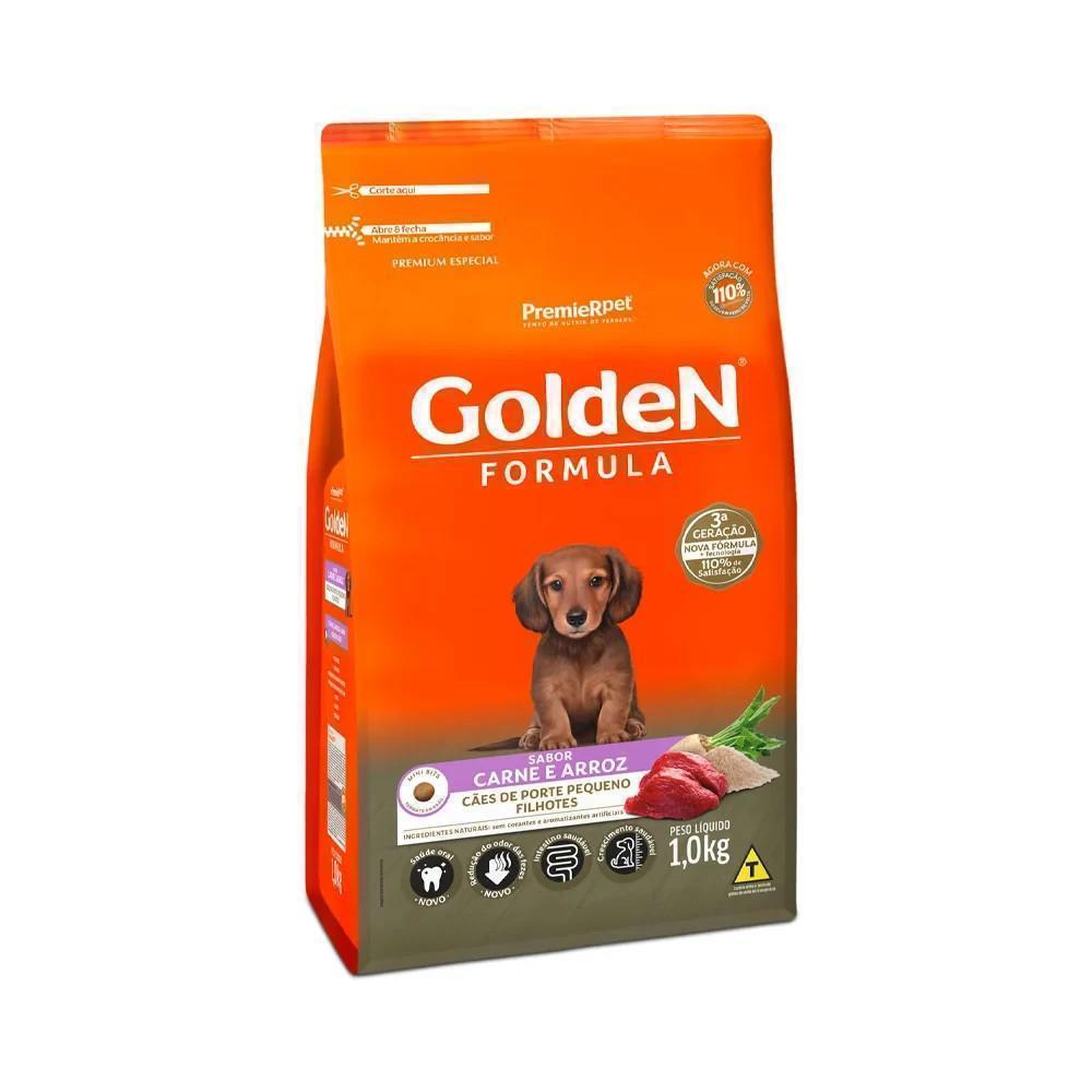 GoldeN Formula Cães Filhotes Porte Pequeno Carne e Arroz