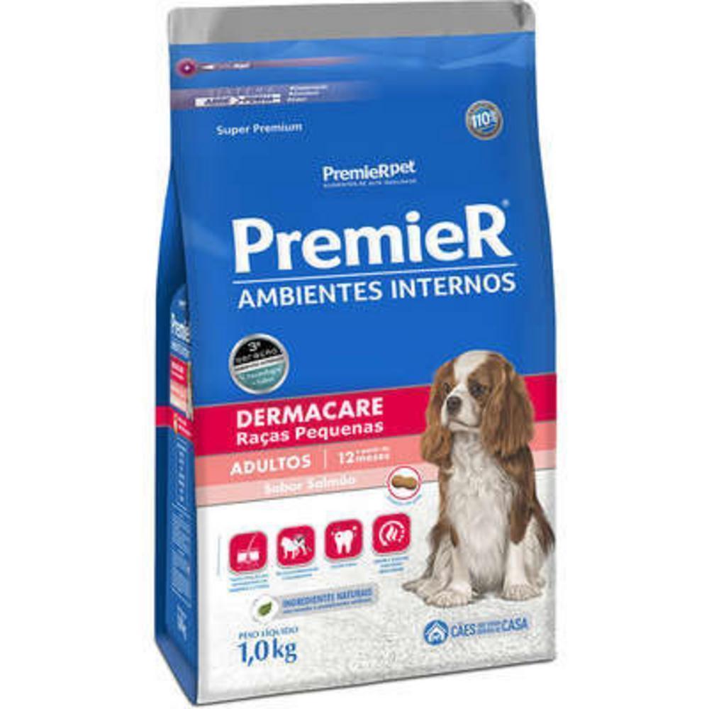 PremieR Ambientes Internos Cães Adultos Porte Pequeno Salmão Dermacare