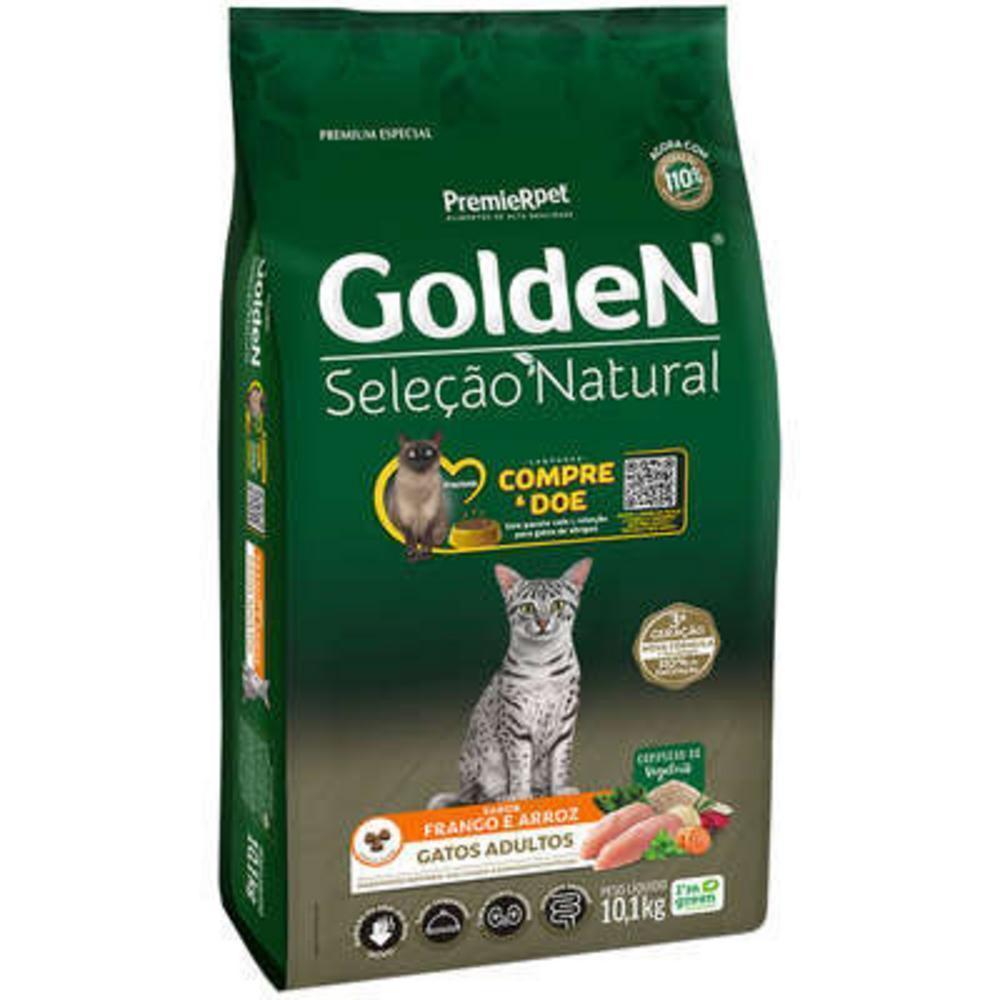 GoldeN Seleção Natural Gatos Adultos Frango e Arroz
