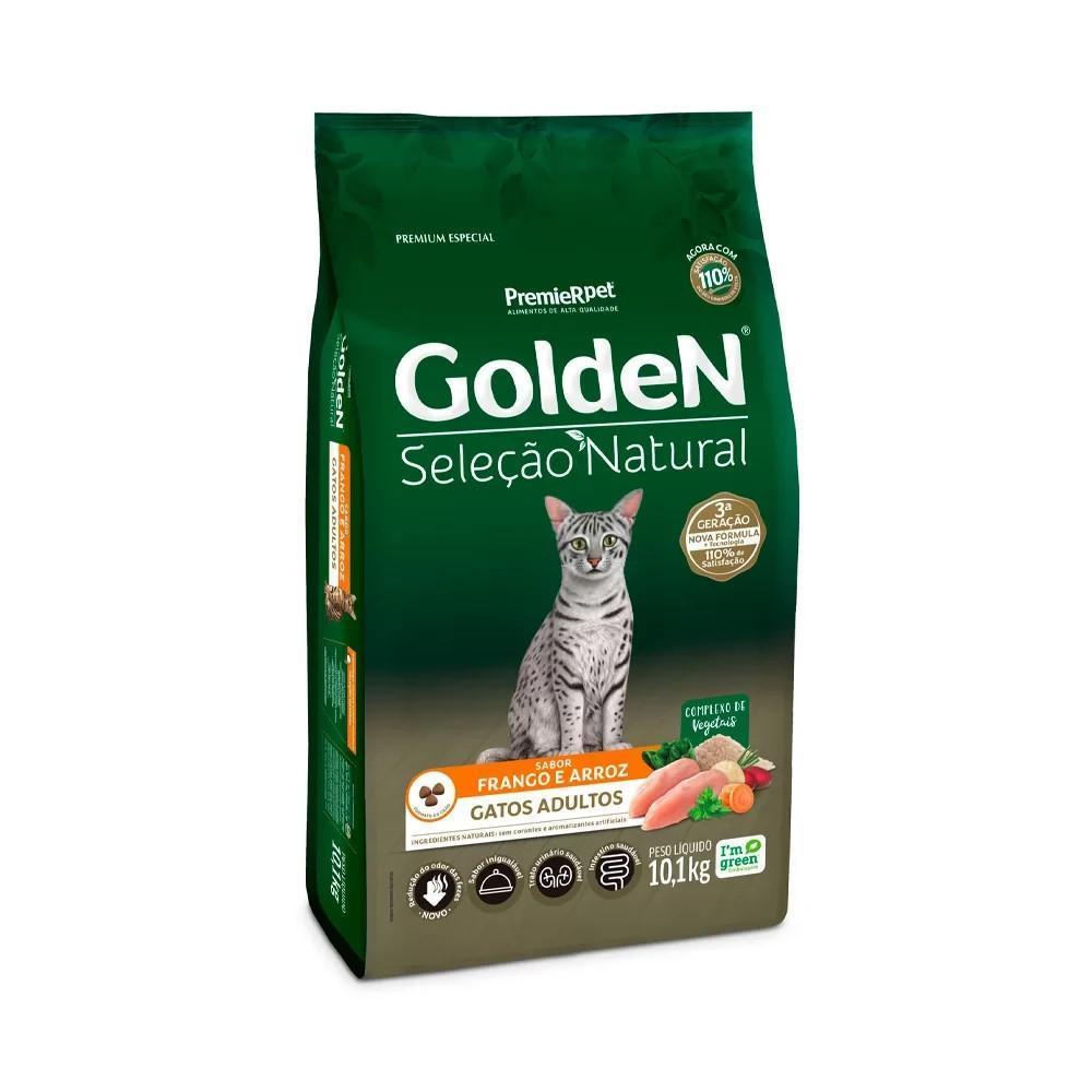 GoldeN Seleção Natural Gatos Adultos Frango e Arroz