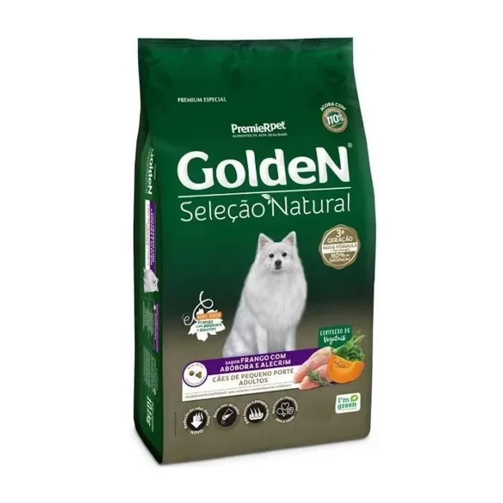 GoldeN Seleção Natural Cães Adultos Porte Pequeno Frango, Abóbora e Alecrim