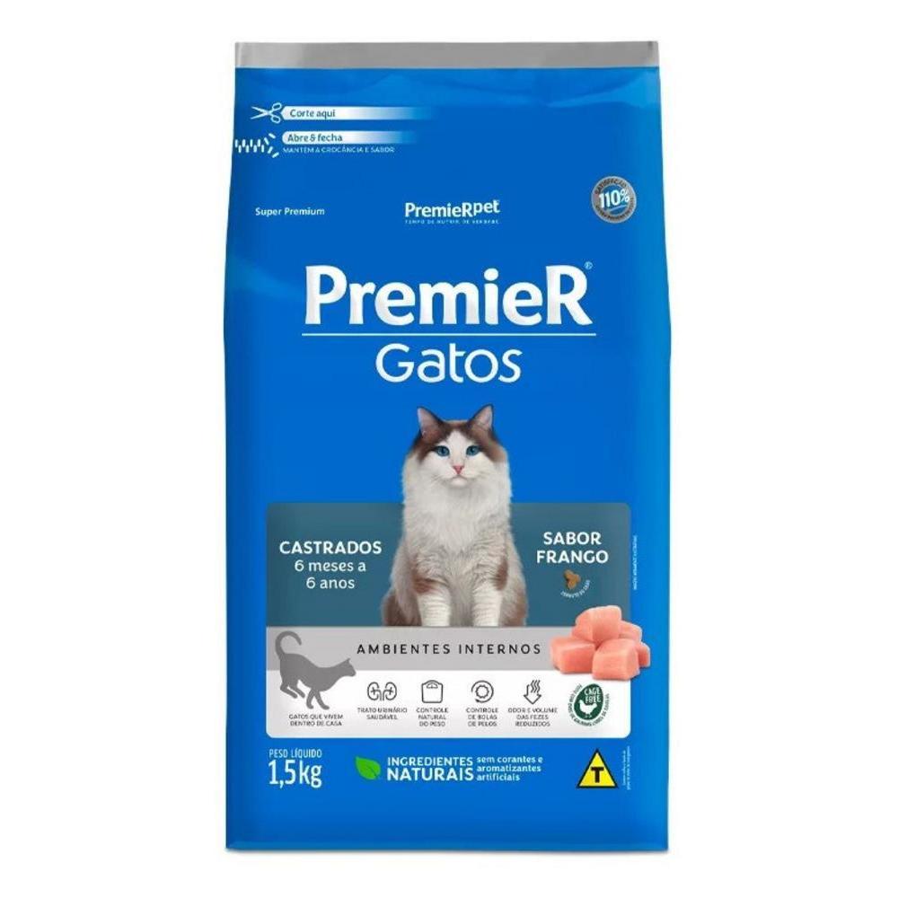 PremieR Gatos Castrados 6 Meses a 6 Anos Frango