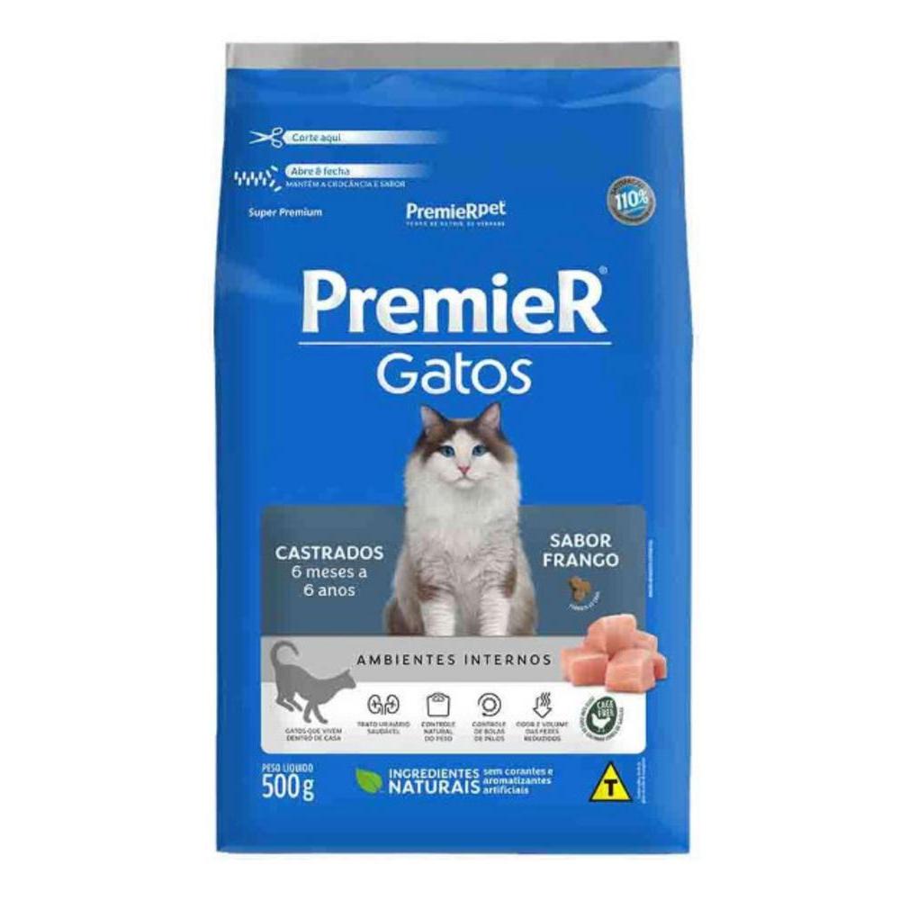 PremieR Gatos Castrados 6 Meses a 6 Anos Frango