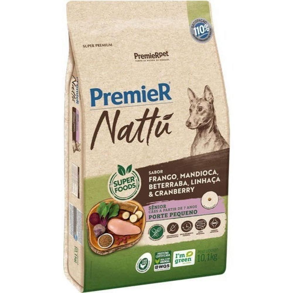 Nattu Core Cães Sênior Porte Pequeno Frango, Mandioca, Beterraba, Linhaça e Cranberry