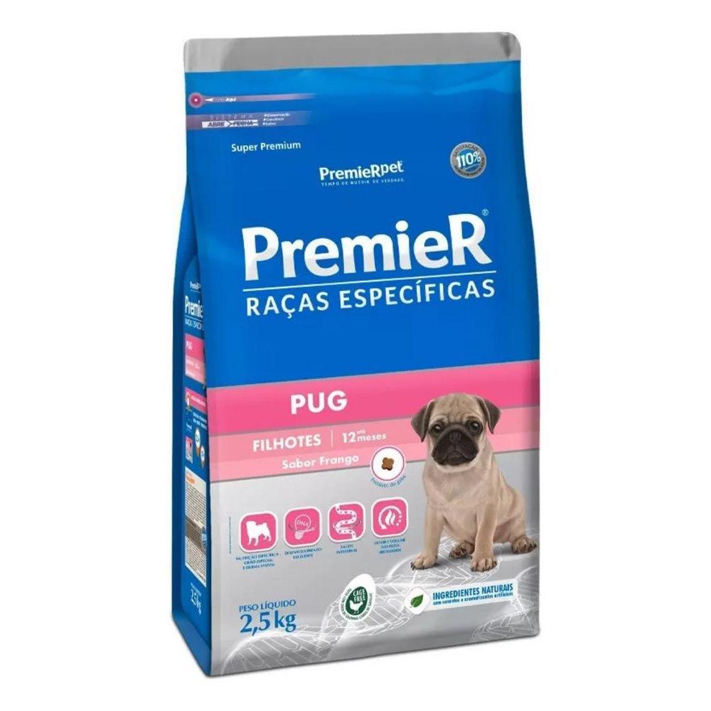 PremieR Raças Específicas Cães Filhotes Pug Frango